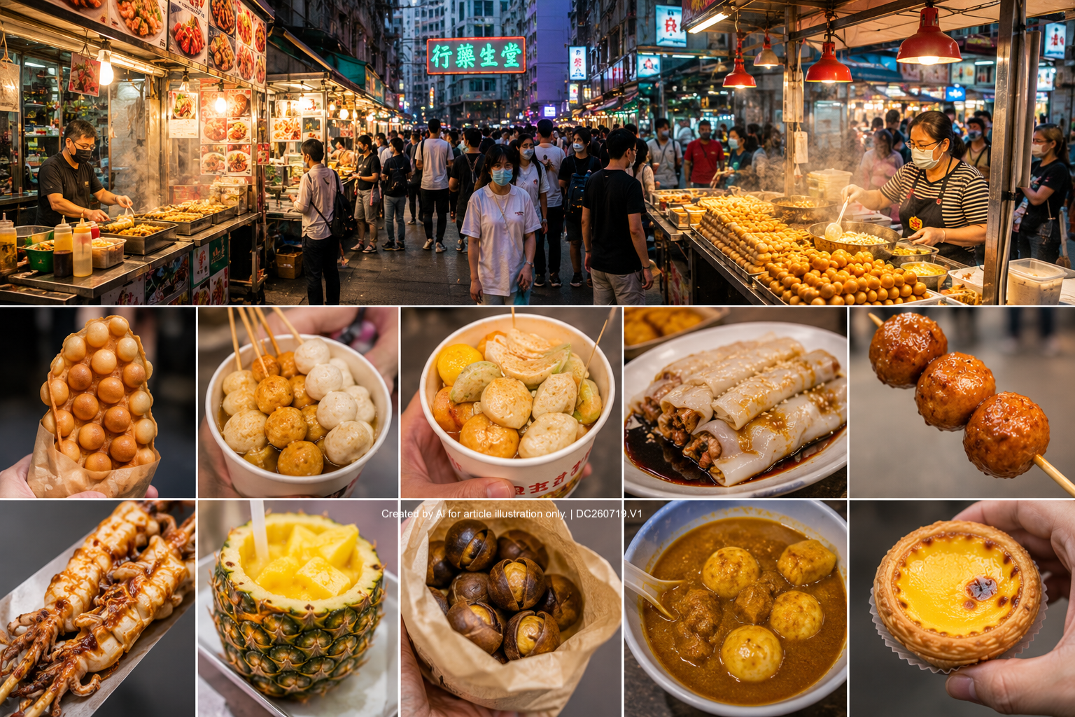 สตรีทฟู้ดฮ่องกง — 10 ของกินริมทางห้ามพลาด กินที่ไหน ราคาเท่าไหร่