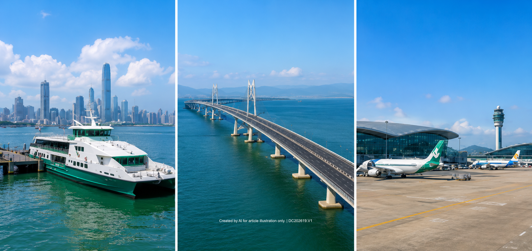 วิธีเดินทางไปมาเก๊า — เรือเฟอร์รี จากฮ่องกง สะพาน HZMB และสนามบิน 2026